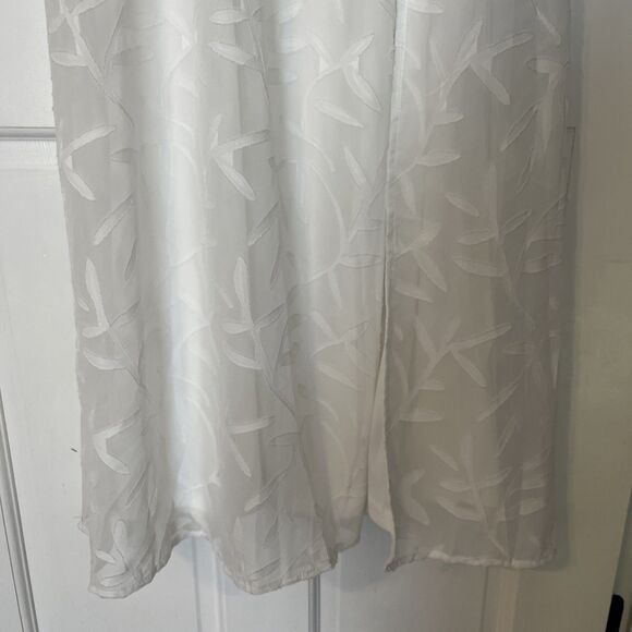 Baltic Born Maxi Dress Small Bridget White Texture Slit Flow Defined Waist Sheer - Picture 3 of 11